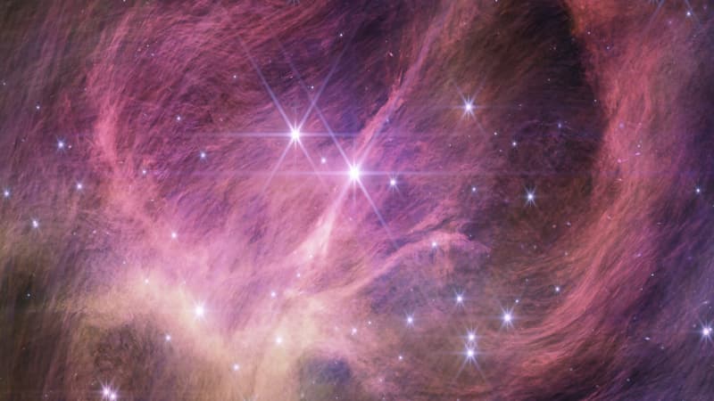 L'amas d'étoiles IC 348 où se situe la naine brune photographiée par le télescope James Webb.