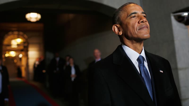 Barack Obama le 20 janvier 2017, jour de l'investiture de son successeur, Donald Trump.