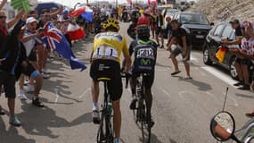 Chris Froome (en jaune) et Nairo Quintana, deux des favoris du Tour 2015