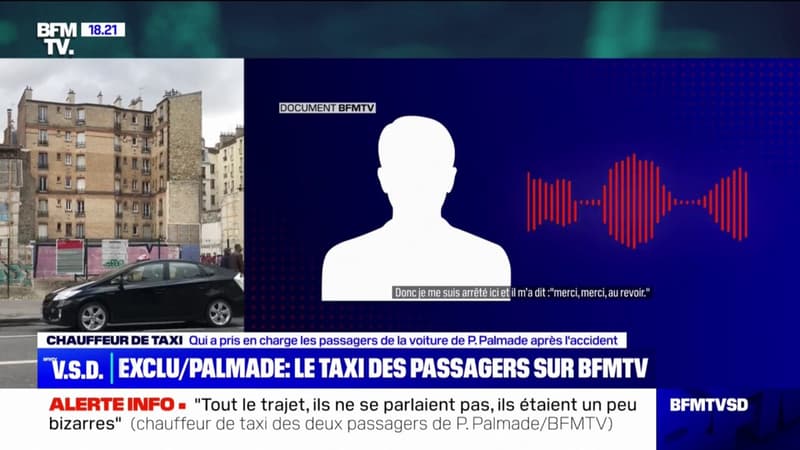 "Tout le trajet, ils ne se parlaient pas": le chauffeur de taxi des deux passagers de Pierre Palmade s'exprime sur BFMTV