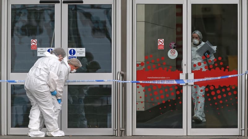 Attaque au couteau devant le centre commercial d'Arndale à Manchester, au Royaume-Uni, le 11 octobre 2019