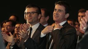 Luc Carvounas et Manuel Valls, en mars 2014.
