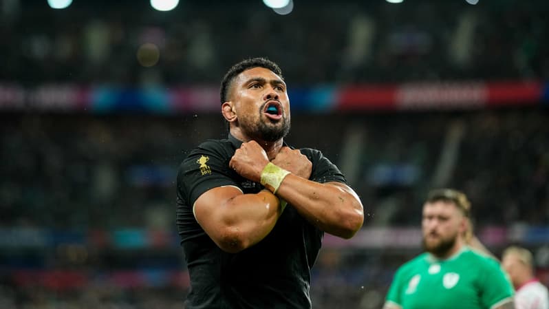 Ardie Savea lors du quart de finale de la Nouvelle-Zélande contre l'Irlande, 14 octobre 2023
