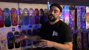 Lyonnais collectionneurs: ce passionné expose près de 600 skateboards
