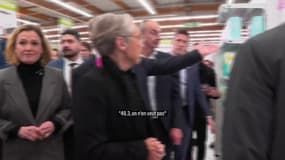 "49-3, on n'en veut pas": Élisabeth Borne prise à partie dans un supermarché par des opposants à la réforme des retraites