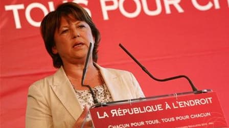 Son premier secrétaire, Martine Aubry, a prévenu que le Parti socialiste devait s'atteler à convaincre les Français d'ici l'élection présidentielle de 2012, qui n'est pas jouée d'avance. /Photo prise le 22 septembre 2010/REUTERS/Ulrich Chofflet