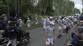 La flamme olympique à Lens (Pas-de-Calais) le 3 juillet 2024.