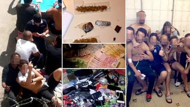 Des photos de détenus et d'objets interdits en prison publiées sur la page Facebook "MDR o Baumettes", désormais supprimée.