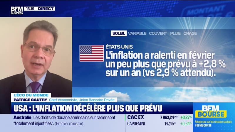 L'éco du monde : USA, l'inflation décélère plus que prévu - 12/03