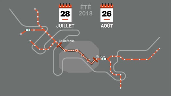 Le RER A ne circulera pas dans Paris entre fin juillet et fin août.