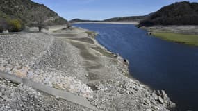 Le barrage de Vinca le 20 mars 2023 dans les Pyrénées-Orientales.