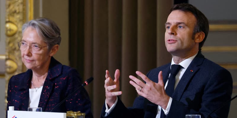 Elisabeth Borne et Emmanuel Macron