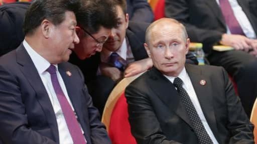 Les dirigeants chinois et russe, Xi Jinping et Vladimir Poutine.
