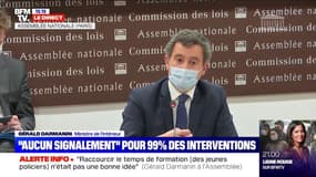 Gérald Darmanin: "Sur cinq millions d'interventions, 99% des opérations de police et de gendarmerie ne font l'objet d'aucune réclamation, d'aucun signalement"