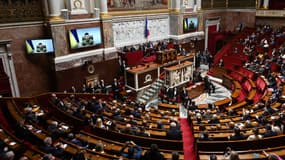 L'intervention de Volodymyr Zelenski en video devant les parlementaires français