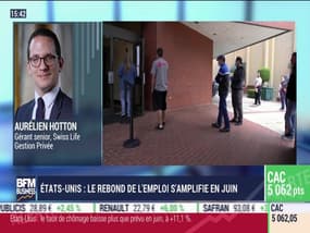 Aurélien Hotton (Swiss Life Gestion Privée) : le rebond de l'emploi aux Etats-Unis s'amplifie en juin - 02/07