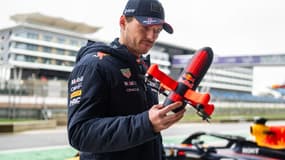 Le drone qui a suivi Max Verstappen.