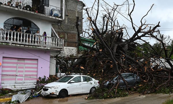 Vue des dégâts causés par le passage de l'ouragan Otis à Acapulco, dans l'État de Guerrero, au Mexique, le 25 octobre 2023.