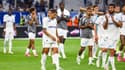 La déception des Marseillais après leur élimination au 3e tour de qualification retour de la Ligue des champions entre l'OM et le Panathinaïkos (2-1, 3 t.a.b. 5), le 15 août 2023