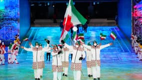 La délégation iranienne à la cérémonie d'ouverture des JO de Pékin 2022, le 04/02/2022