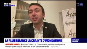 Pas-de-Calais: le maire d'Arques explique que le retour de la pluie relance la crainte d'inondations
