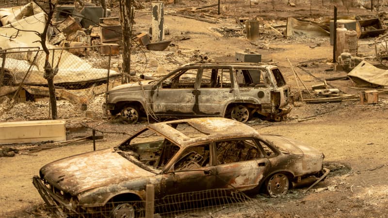 Après le passage d'un incendie géant en Californie, le 7 août 2018.