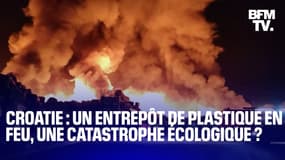 Un entrepôt de plastique ravagé par les flammes en Croatie 