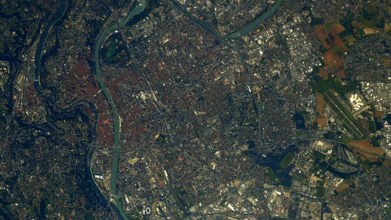 L'astronaute français Thomas Pesquet a partagé ce lundi une photo de Lyon prise depuis la Station spatiale internationale.