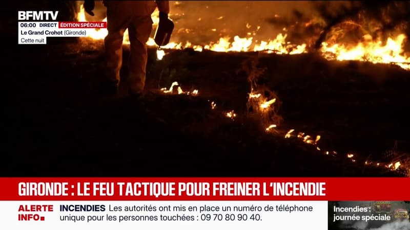 Qu'est-ce que le feu tactique, technique utilisée pour freiner l'incendie en Gironde?