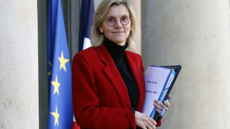 La ministre de la Transition énergétique Agnès Pannier-Runacher à l'Elysée, le 8 février 2023