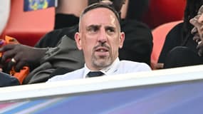 Franck Ribéry dans les tribunes de l'Allianz Arena pour la finale de Ligue des champions, le 31 mai 2025