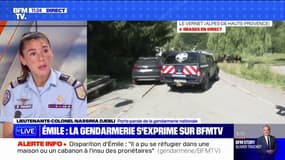 Nassima Djebli, porte-parole de la gendarmerie nationale, sur la disparition d'Émile: "Il a pu se réfugier dans une maison ou un cabanon pour se mettre à l'abri"