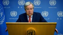 Le secrétaire général des États-Unis, Antonio Guterres, au siège de l'ONU à New York, le 27 juillet 2023.