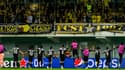 Les joueurs du Sheriff Tiraspol devant leur public, après la victoire contre le Shakhtar