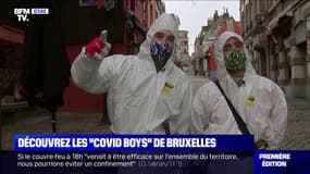 Ces "Covid boys" sillonnent les rues de Bruxelles pour rappeler les gestes barrières