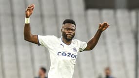 Chancel Mbemba lors du match OM-Tottenham, le 1er novembre 2022