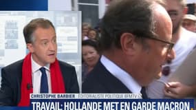 Christophe Barbier, éditorialiste de BFMTV, a commenté les déclarations de François Hollande. 