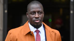 Benjamin Mendy le 14 juillet 2023 à la sortie du tribunal de Chester