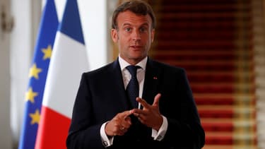 Emmanuel Macron à l'Elysée ce lundi 4 mai.