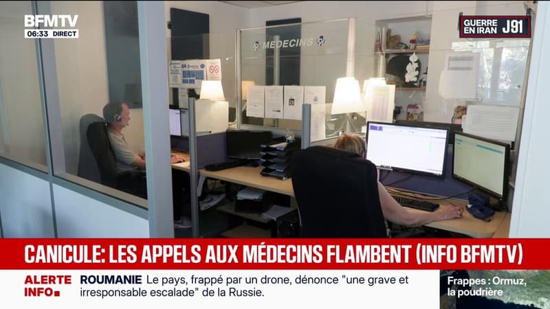 Canicule: SOS Médecins fait état d'une hausse de 82% des cas de déshydratation chez les adultes en une semaine