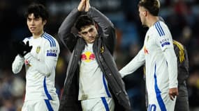 Daniel James et ses coéquipiers lors du match de Championship entre Leeds United et Middlesbrough le 10 décembre 2024