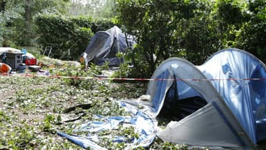 Dans le camping de Sagone, en Corse, où la chute d'un arbre sur un bungalow a tué une adolescente de 13 ans, le 18 août 2022