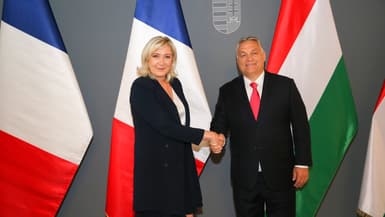 Marine Le Pen et Victor Orban à Budapest le 26 octobre 2021. Photo d'illustration
