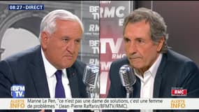 Jean-Pierre Raffarin face à Jean-Jacques Bourdin en direct