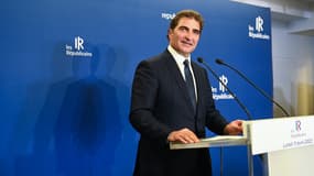 Christian Jacob lors d'une conférence de presse le 11 avril 2022