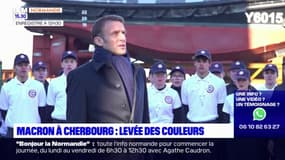 Cherbourg-en-Cotentin: Emmanuel Macron présent à la cérémonie de levée des couleurs