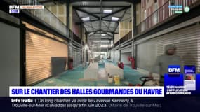 Le Havre: derniers préparatifs avant l'ouverture des halles gourmandes