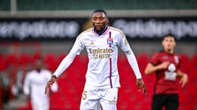 Karl Toko Ekambi lors d'un match amical Lyon-RWD Molenbeek, le 23 juillet 2023
