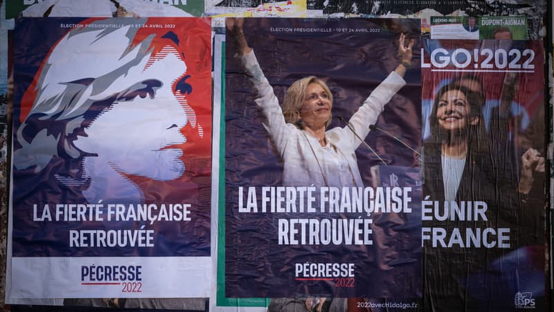 Des affiches de campagne à Toulouse le 22 janvier 2022