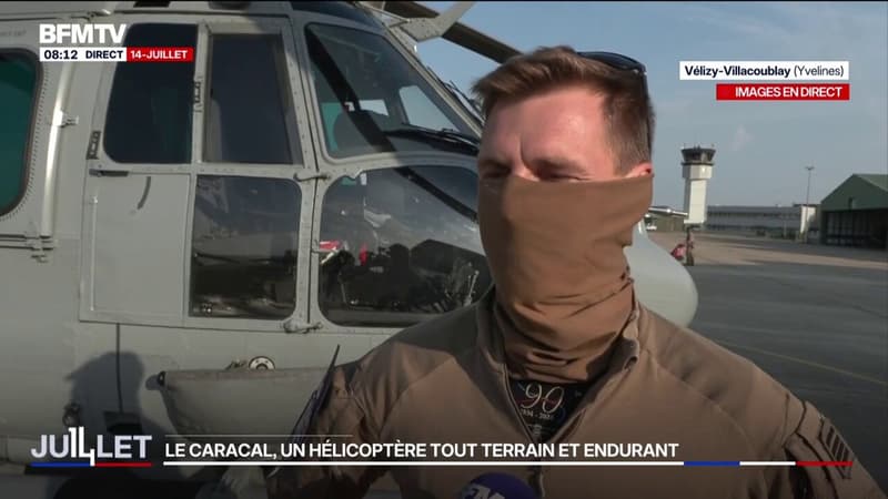14-Juillet: "Que ce soit pour les missions opérationnelles ou celles d'aujourd'hui, on s'y prépare au quotidien", explique le pilote d'un caracal qui participera au défilé
